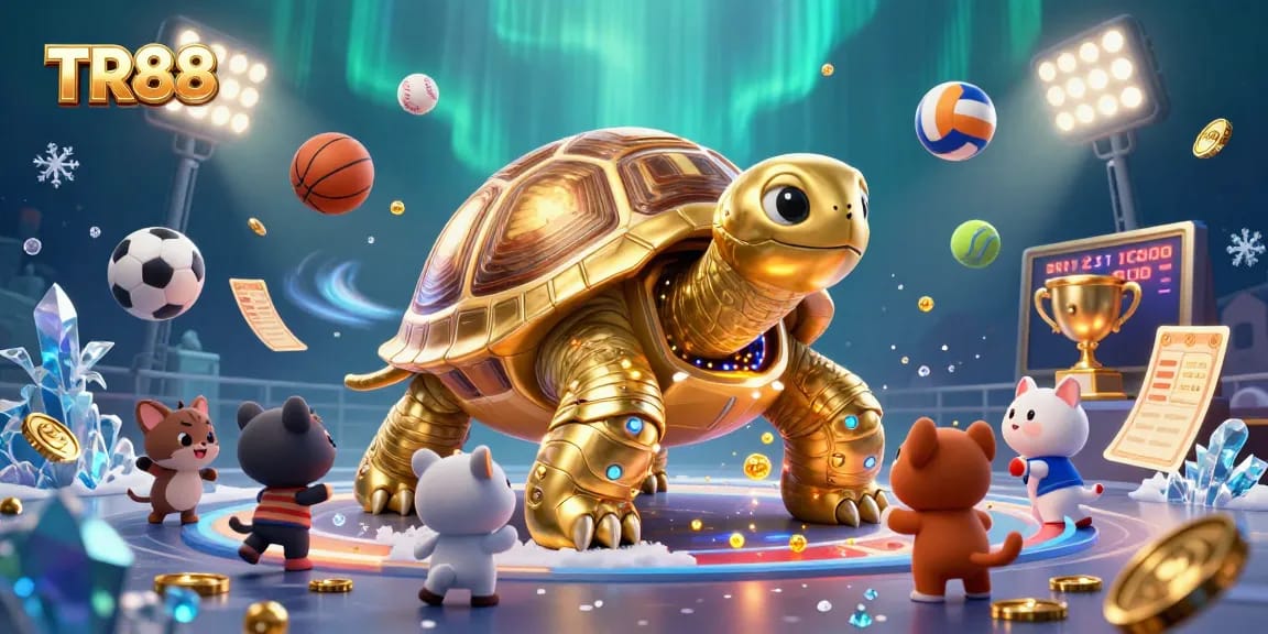 Experience TR88's thrilling gaming action with engaging characters and vibrant casino elements.