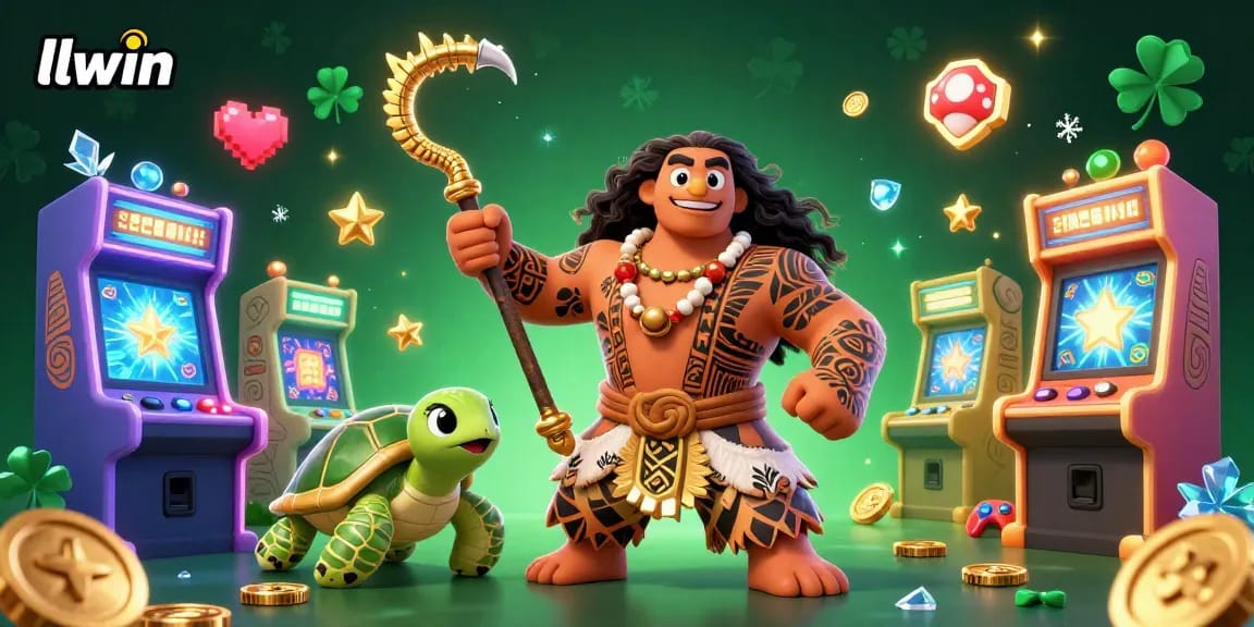 Experience thrilling gameplay with llwin, featuring a vibrant illustration of a hawk demigod and gaming elements.