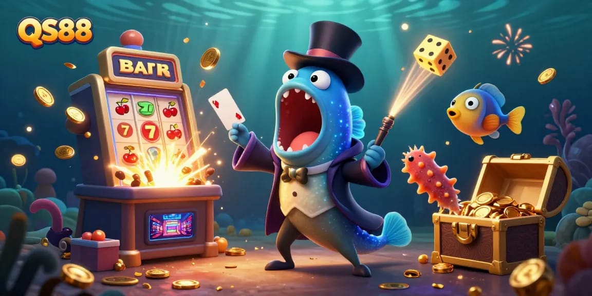 Experience dynamic casino action with QS88's vibrant characters and thrilling game elements.