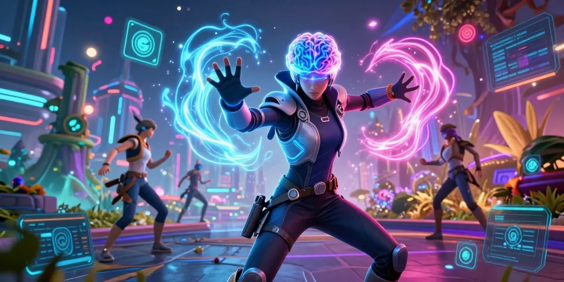 Engaging mind control hentai gaming scene with dynamic character powers influencing the environment